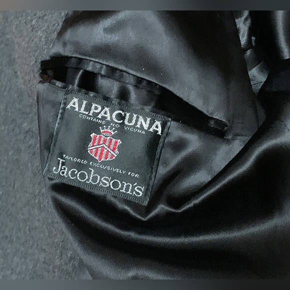 Men’s 46 XL Full Length Jacobson’s Custom USA Made ALPACUNA Trench Overcoat - Picture 8 of 16